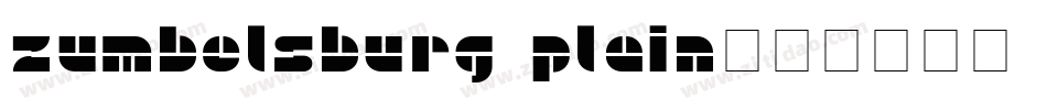 Zumbelsburg Plain字体转换